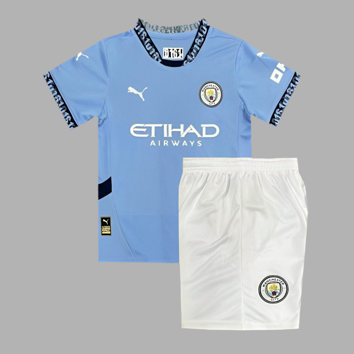 Manchester City 2024/25 Home Football Kit For Kids – New Season Jersey Shirt Kit