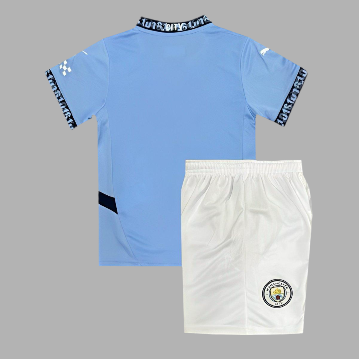 Manchester City 2024/25 Home Football Kit For Kids – New Season Jersey Shirt Kit