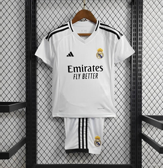 Real Madrid 2024/25 Home Football Kit for Kids – New Season Jersey Shirt Kit