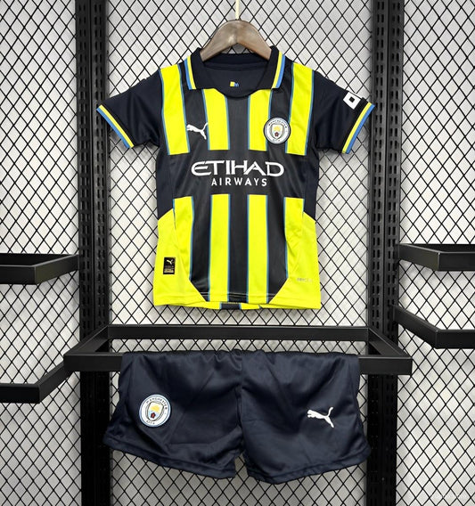 Manchester City 2024/25 Away Football Kit For Kids – New Season Jersey Shirt Kit